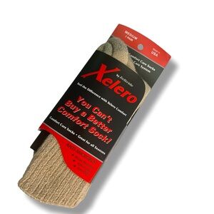 Xelero By Instride Comfort Care Socks Size M Antimicrobial 1 Pair Khaki
